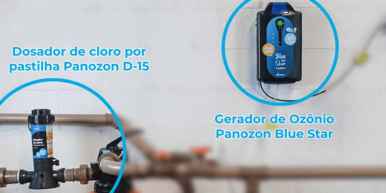 Instalação de gerador de ozônio e dosador de cloro por pastilha